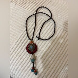 Handmade Asian pendant lariat
